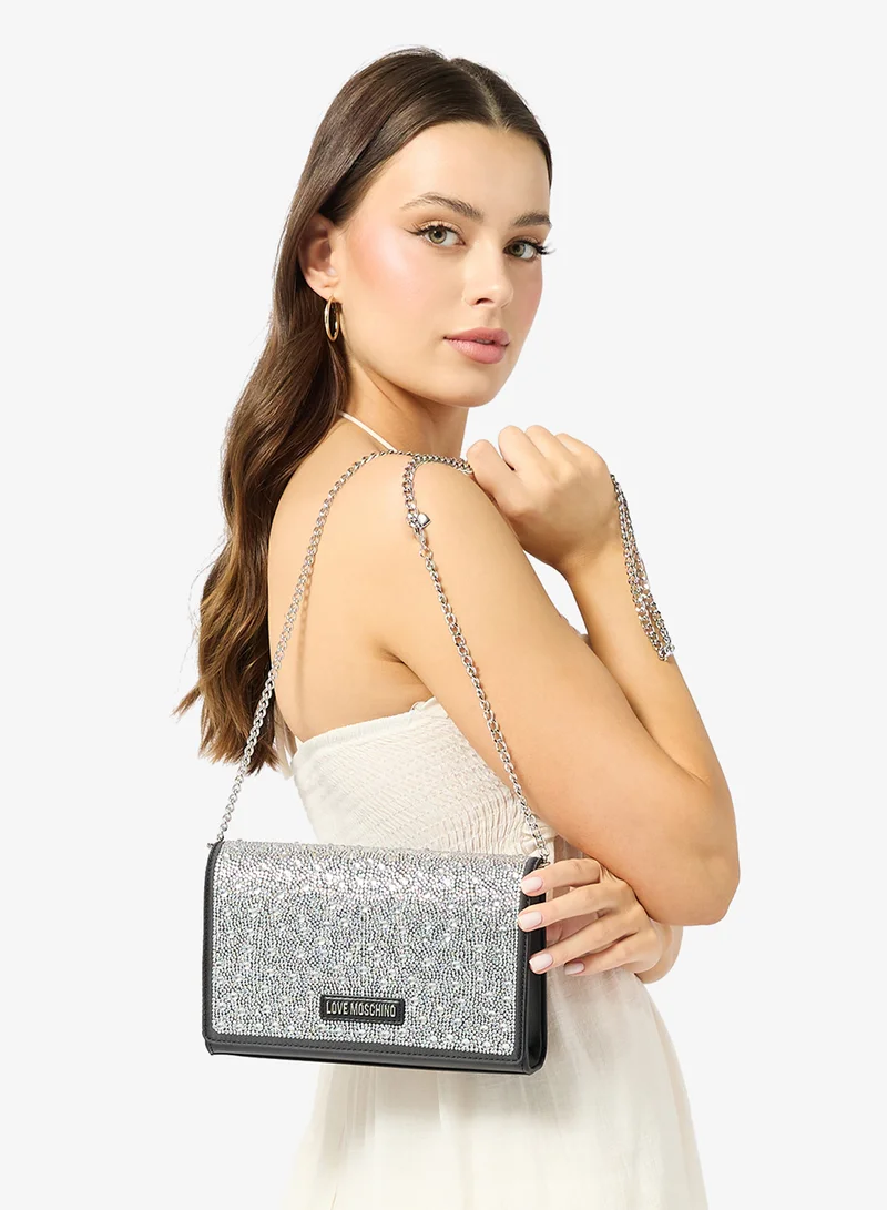 Love Moschino  Glimmer Glitter Crossbody Bag for Women | Best Price UAE